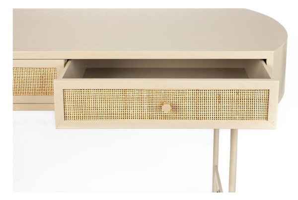 Béžový konzolový stolík 40x120 cm Amaya – White Label