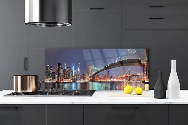 Nástenný panel  Mesto most architektúra 125x50 cm