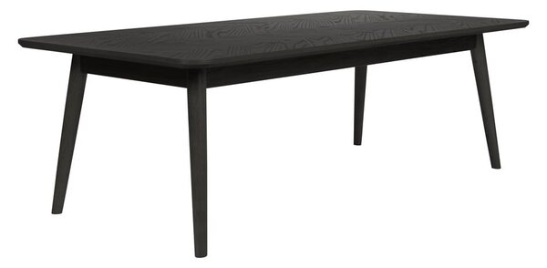 Čierny konferenčný stolík s doskou v dubovom dekore 60x120 cm Fabio – White Label