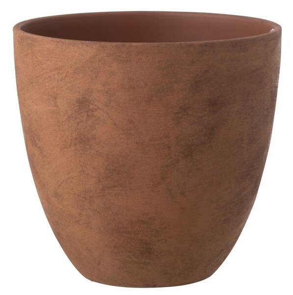 Biely antik keramický obal na kvetináč Larigge L - Ø 30*29 cm - J-Line by Jolipa
