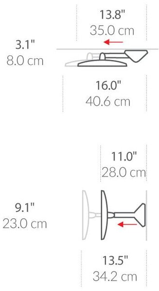 Nástenné/kozmetické zrkadlo s osvetlením/zväčšovacie (5x) ø 20 cm Sensor – simplehuman