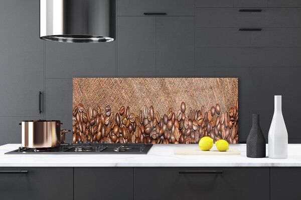 Nástenný panel  Káva zrnká kuchyňa 125x50 cm