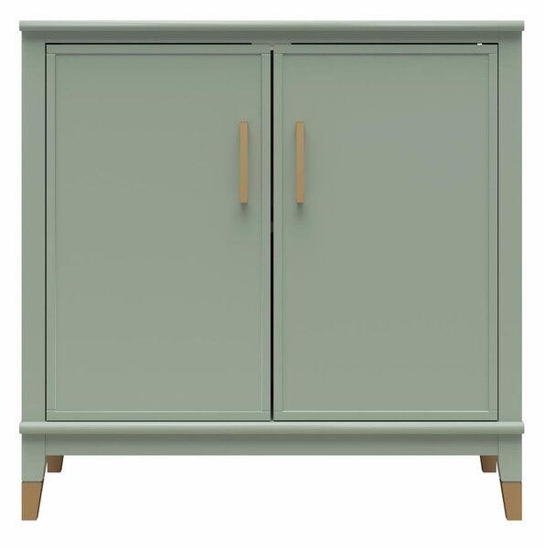 Zelená skrinka 86x85x41 cm Westerleigh – CosmoLiving by Cosmopolitan