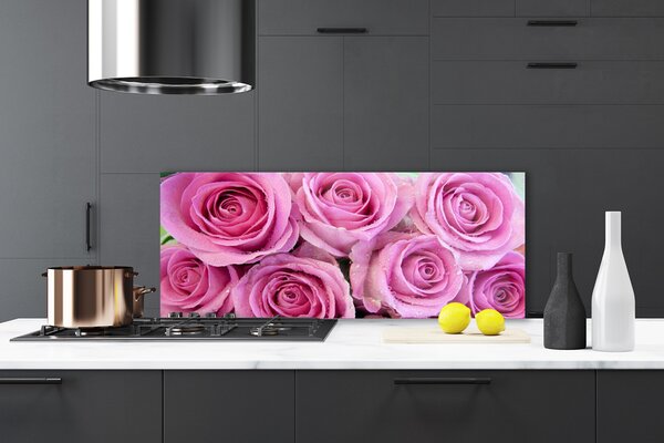 Nástenný panel  Ruže kvety rastlina 125x50 cm
