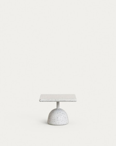 Biely terrazzo konferenčný stolík 48x48 cm Saura – Kave Home