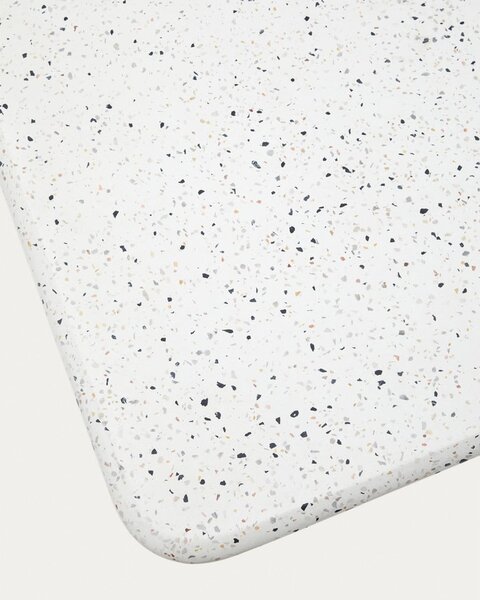 Biely terrazzo konferenčný stolík 48x48 cm Saura – Kave Home