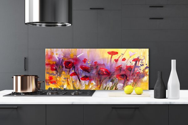 Nástenný panel  Kvety rastlina príroda umenie 125x50 cm
