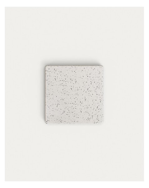 Biely terrazzo konferenčný stolík 48x48 cm Saura – Kave Home
