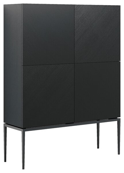 VYSOKÁ KOMODA, čierna, 120/160/40 cm home24 - Online Only drobný nábytok, Online Only