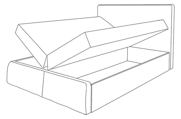 Wilsondo Čalúnená boxspring manželská posteľ Leila s matracom - žltá Rozmer: 160x200