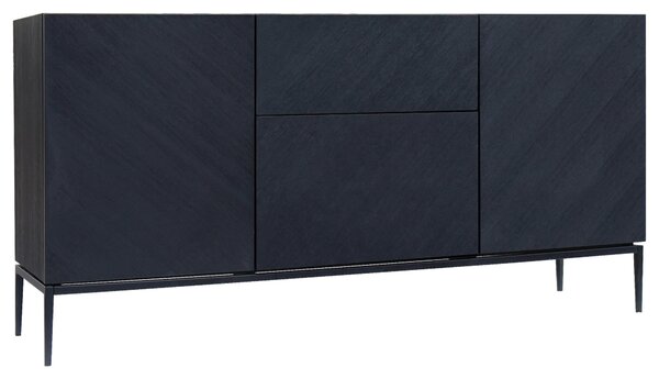 ŠIROKÁ KOMODA, čierna, 160/80/40 cm home24 - Online Only drobný nábytok, Online Only