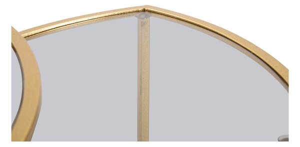 Okrúhle konferenčné stolíky v súprave 3 ks so sklenenou doskou v zlatej farbe ø 60 cm Triangle – Mauro Ferretti