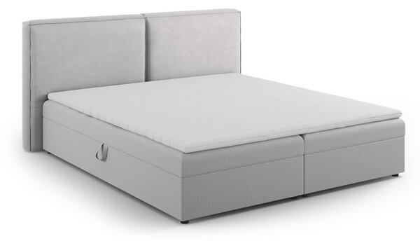 Svetlosivá boxspring posteľ s úložným priestorom 180x200 cm Arendal – Cosmopolitan Design