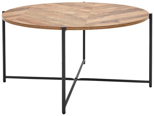KONFERENČNÝ STOLÍK, prírodná farba, čierna, kov, kompozitné drevo, 83/83/40 cm MID.YOU - Stolíky do obývačky, Online Only