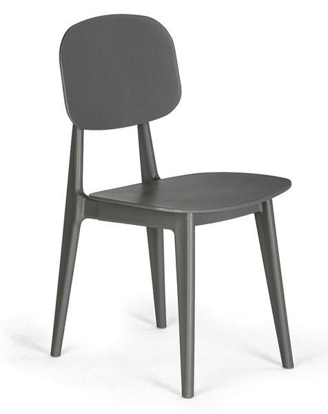 Plastová jedálenská stolička SIMPLY, sivá