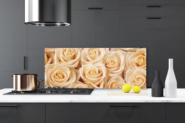 Nástenný panel  Ruže kvety rastlina 125x50 cm