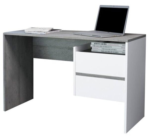 Písací stôl PACO 03 sivá/biela