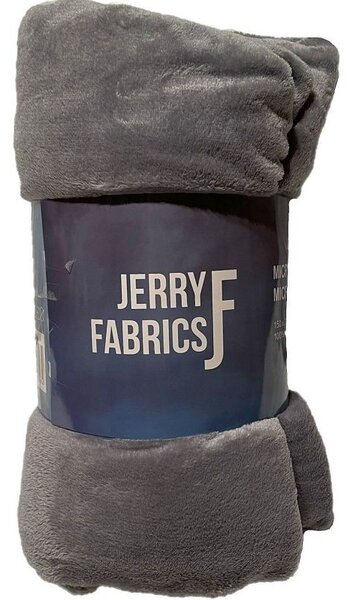 JERRY FABRICS Plyšová deka Tmavosivá super soft Polyester, 150/200 cm