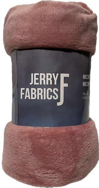 JERRY FABRICS Plyšová deka Staroružová super soft Polyester, 150/200 cm