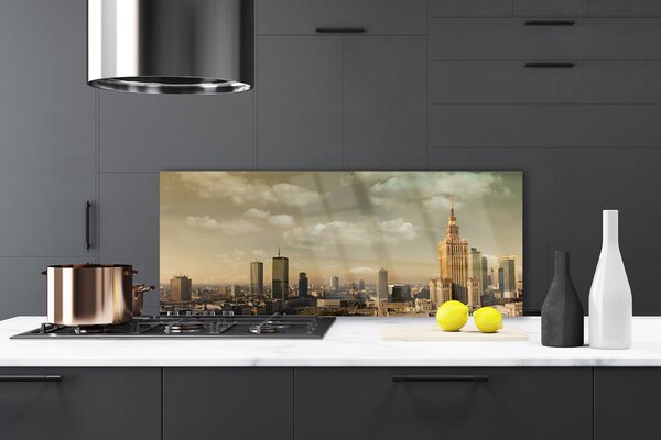 Nástenný panel  Mesto domy 125x50 cm