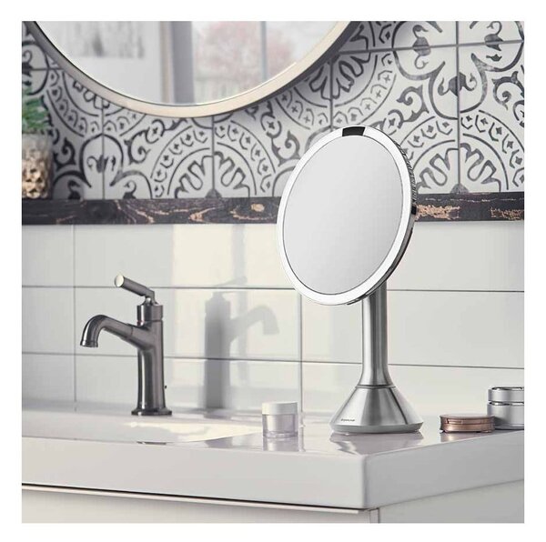 Kozmetické zrkadlo s osvetlením/zväčšovacie (5x) ø 20 cm Sensor – simplehuman