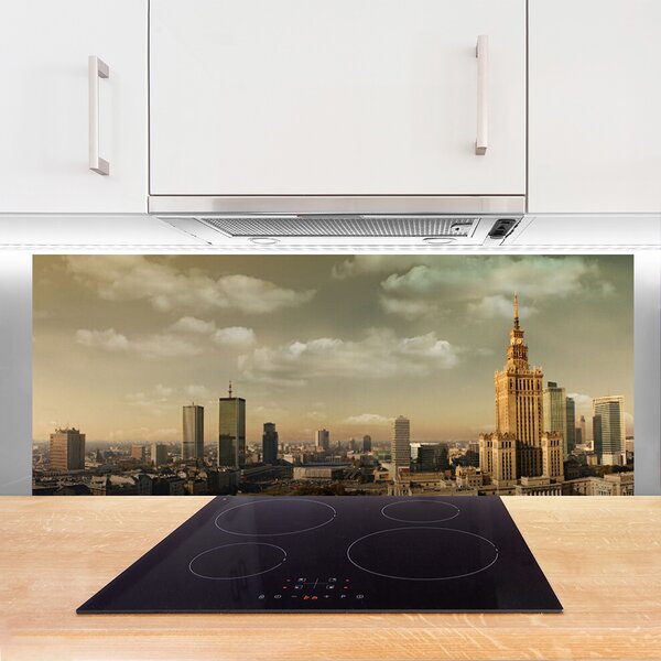 Nástenný panel  Mesto domy 125x50 cm