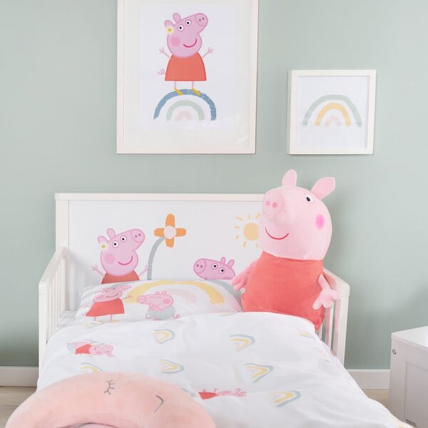 Biela detská posteľ 70x140 cm Peppa Pig – Roba