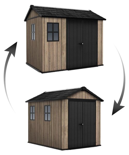 Záhradný domček Keter Apex 7,5 x 9 Ashwood, s podlahou