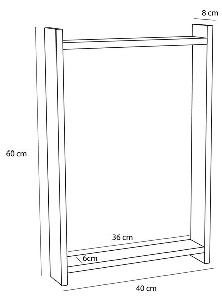 Zrkadlo v dubovom ráme Forma Natural 60 × 40 cm