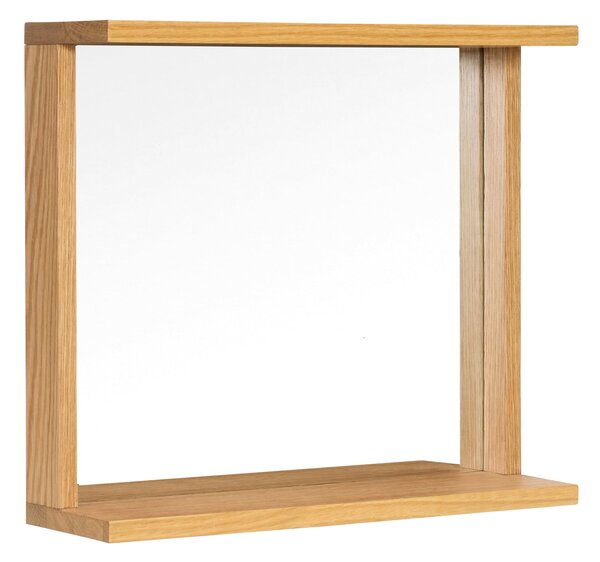 Zrkadlo v dubovom ráme Base Natural 50 × 35 cm