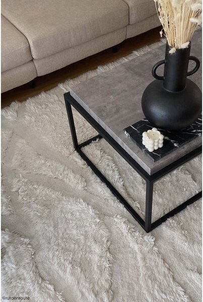 Biely prateľný ručne tkaný vlnený koberec 170x240 cm Enkang Ivory – Lorena Canals