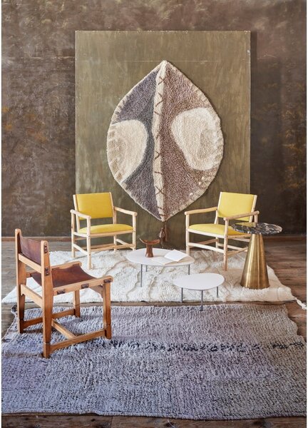 Biely prateľný ručne tkaný vlnený koberec 170x240 cm Enkang Ivory – Lorena Canals