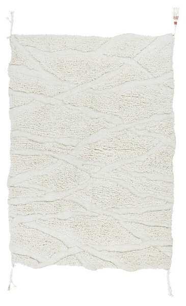 Biely prateľný ručne tkaný vlnený koberec 170x240 cm Enkang Ivory – Lorena Canals