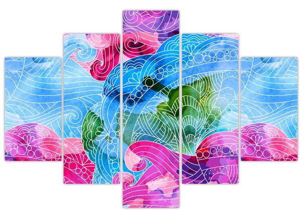 Obraz - Farebné vlny (150x105 cm)