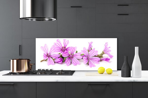 Sklenený obklad Do kuchyne Kvety rastlina príroda 125x50 cm