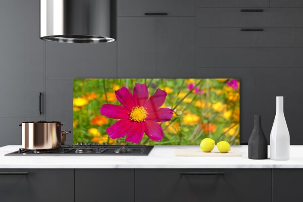Sklenený obklad Do kuchyne Kvet rastlina príroda 125x50 cm