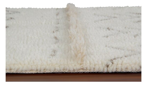 Krémový prateľný ručne tkaný vlnený koberec 80x140 cm Lakota Day – Lorena Canals