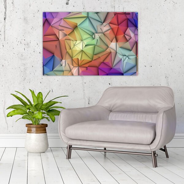 Obraz - Polygonálna abstrakcia (90x60 cm)