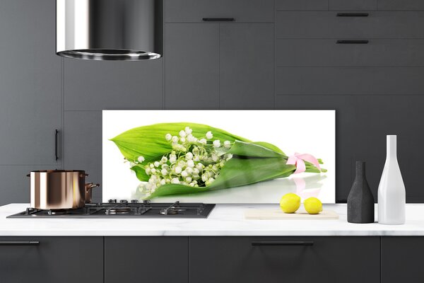 Sklenený obklad Do kuchyne Kvety rastlina príroda 125x50 cm