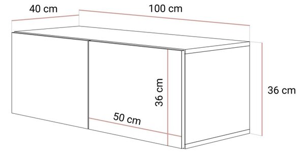 ZÁVESNÝ TV STOLÍK ELEGANTE ORECH 100 cm
