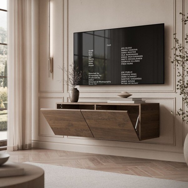 ZÁVESNÝ TV STOLÍK ELEGANTE ORECH 100 cm