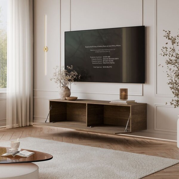 ZÁVESNÝ TV STOLÍK ELEGANTE ORECH 150 cm