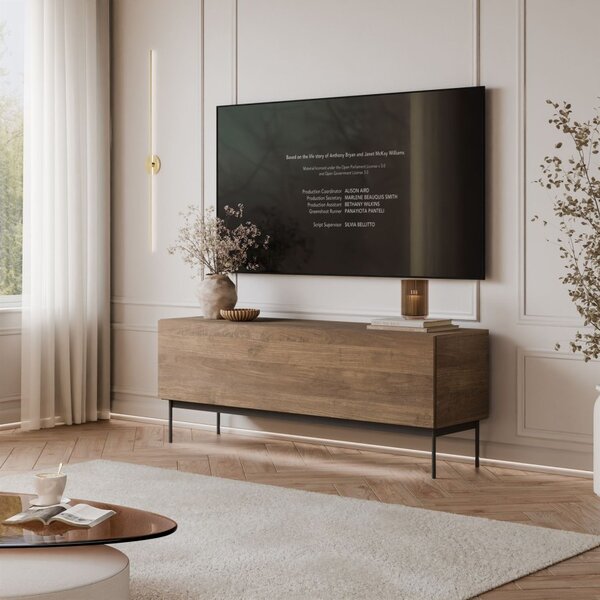 TV STOLÍK ELEGANTE ORECH + ČIERNY PODSTAVEC 150 cm