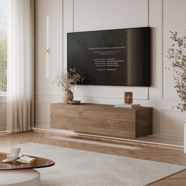 ZÁVESNÝ TV STOLÍK ELEGANTE ORECH 150 cm