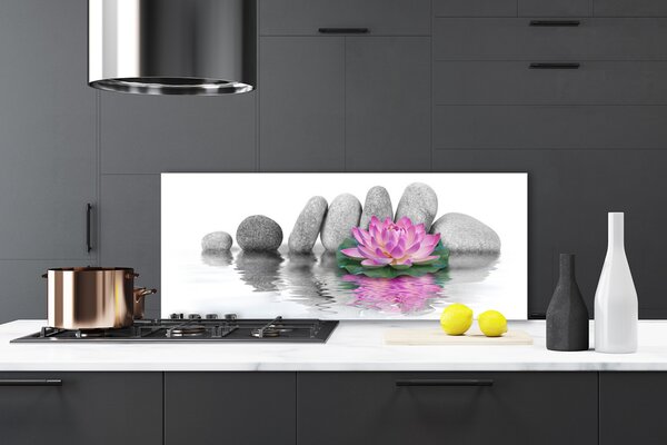 Sklenený obklad Do kuchyne Kvet kamene umenie 125x50 cm