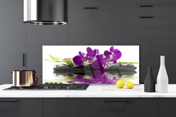 Sklenený obklad Do kuchyne Kvety rastlina príroda 125x50 cm