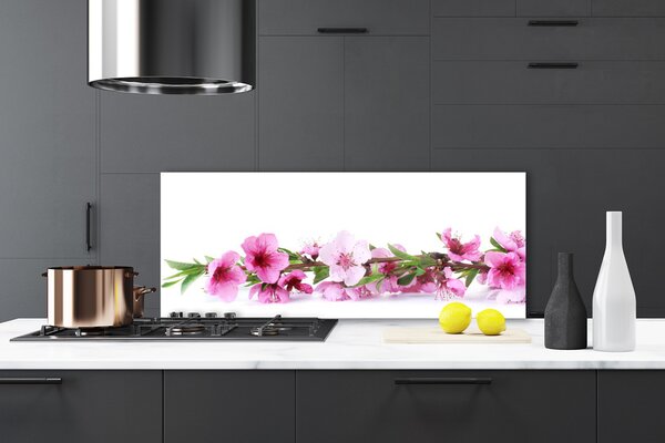 Sklenený obklad Do kuchyne Kvety rastlina príroda 125x50 cm