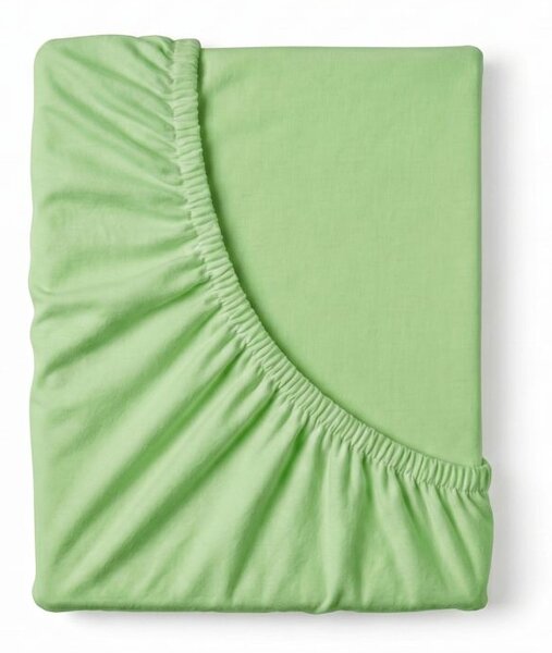 Kvalitex Jersey plachta detská svetlo zelená 60x120cm