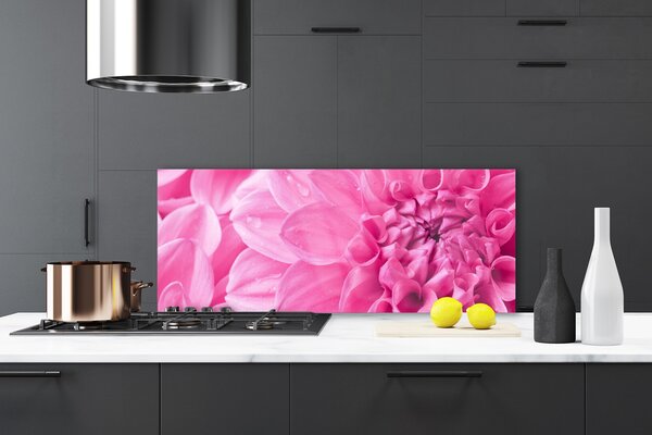 Sklenený obklad Do kuchyne Kvety rastlina príroda 125x50 cm