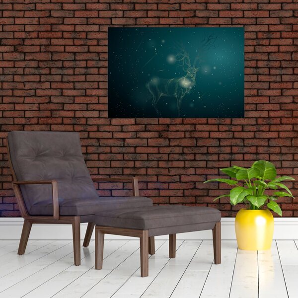 Obraz - Magický jeleň v noci (90x60 cm)